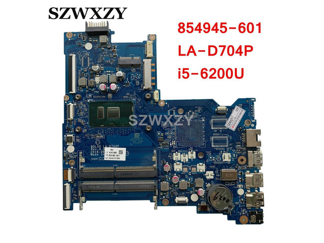 For Notebook 15-AY Laptop Motherboard BDL50 LA-D704P 854945-601 854945-501 854945-001 SR2EY i5-6200U DDR4