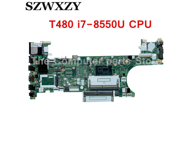 For T480 Laptop Motherboard SR3LC I7-8550U CPU Mainboard NM-B501 01YR332 01YU855 DDR4
