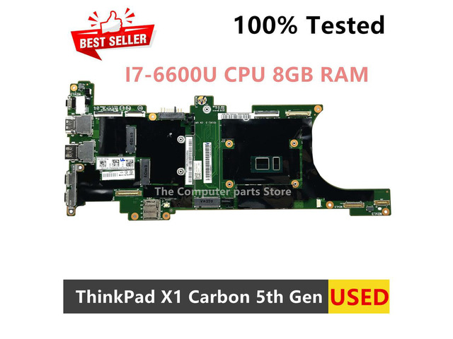 For X1 Carbon 5th Gen Laptop Motherboard DX120 NM-B141 FRU 01HY005 With I7-6600U CPU 8GB RAM