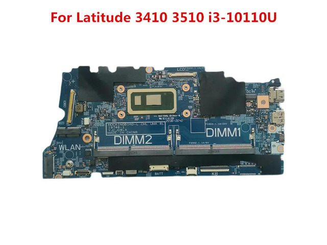 For Latitude 3410 3510 Laptop Motherboard i3-10110U CPU 19746-1 0174X 00174X