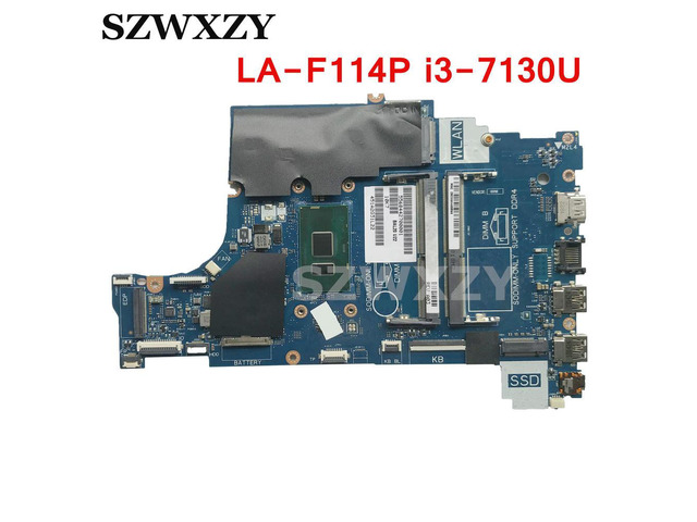 For Inspiron 15 5570 Laptop Motherboard CAL60 LA-F114P DDR4 SR3JY i3-7130U