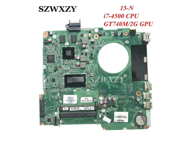 737986-501 737986-001 For 15-N Laptop Motherboard i7-4500U Processor GT740M 2GB GPU DA0U82MB6D0
