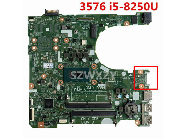 For Inspiron 3576 Laptop Motherboard CN-0CWVV3 0CWVV3 CWVV3 With i5-8250U CPU DDR4