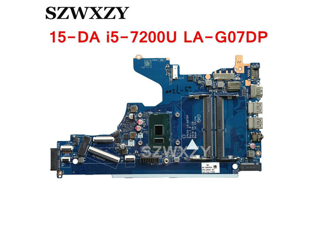 For 15-DA Laptop Motherboard L36494-001 L36494-601 LA-G07DP With i5-7200U CPU