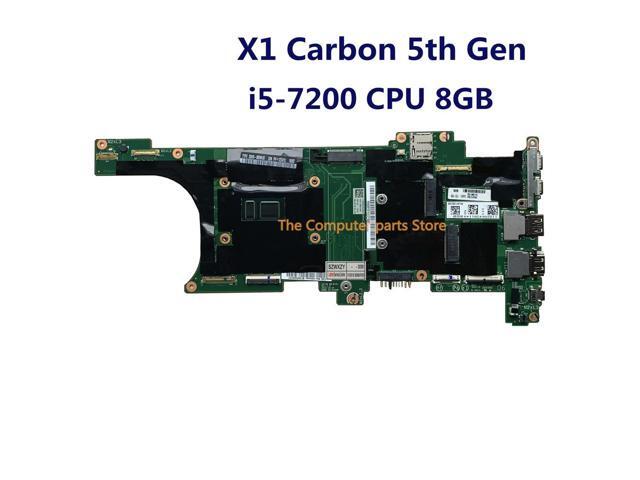 For X1 Carbon 5th Gen Laptop Motherboard i5-7200 CPU 8GB RAM NM-B141 FRU 01AY064 01YN037