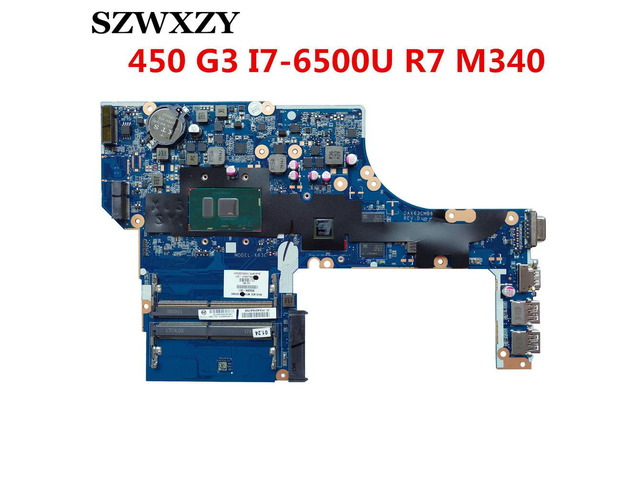 For Probook 450 G3 Laptop Motherboard SR2EZ i7-6500U R7 M340 DAX63CMB6D1 855565-601 855565-001