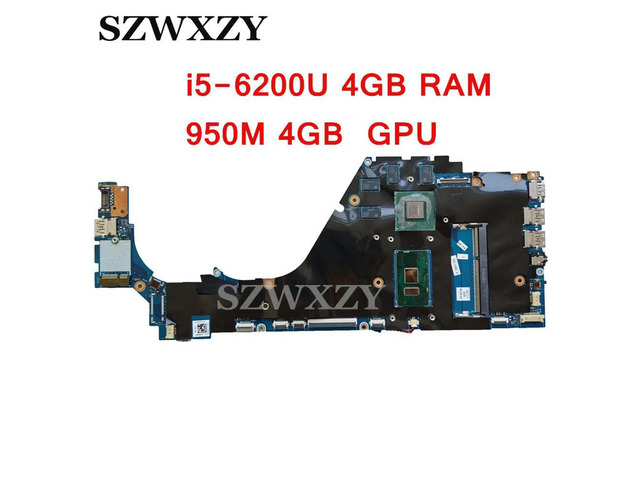 For 14-J Laptop Motherboard TPN-C121 LA-C492P 829091-601 829091-001 DSC 950M 4GB GPU i5-6200U CPU 4GB RAM