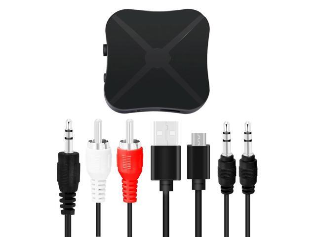 Bluetooth 4.2 Receiver and Transmitter Bluetooth Wireless Adapter Audio with 3.5MM AUX Audio for Home TV MP3 PC