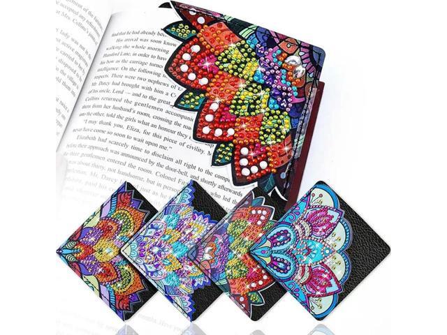 4 PCS Diamond Painting Bookmarks Cute Diamond Art Bookmarks DIY Corner Bookmark Diamond Painting Kits For Book Lovers
