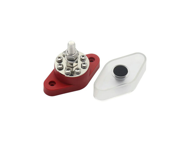Car Bus BUSBar180A High Current RV Boat Accessories Round Bus Wiring Row Red