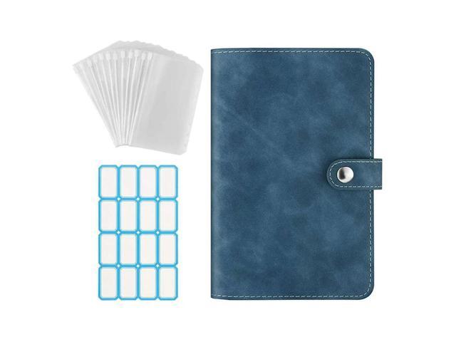 6 Ring Notebook Binder Notebook Binder Cover Blue With Clear Plastic A6 Binder Envelope Bag Blue
