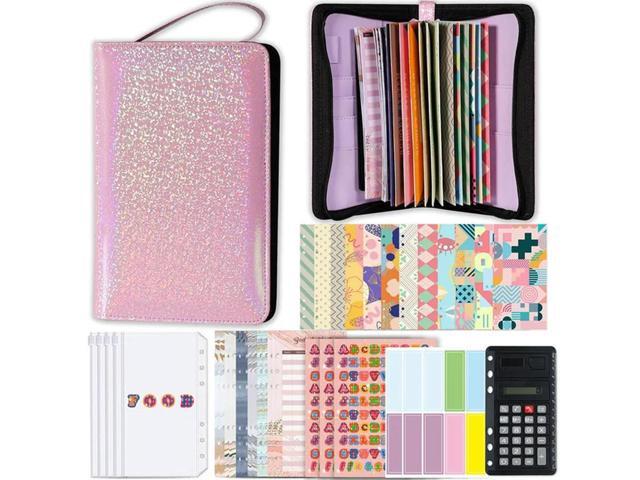 A6 Glitter Hand Zip Bag Loose Leaf Binder Notebook Inner Core Cover Note Book Planner Office Stationery Supplies