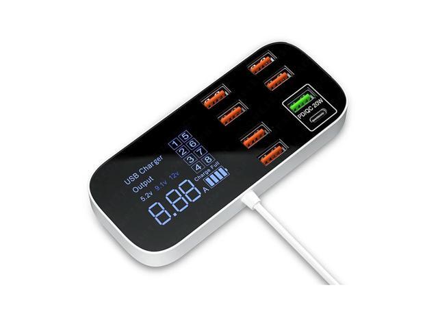 8 Ports Quick Charge USB Charger HUB Mobile Phone Charger Adapter Fast Charger for Smartphone-US Plug