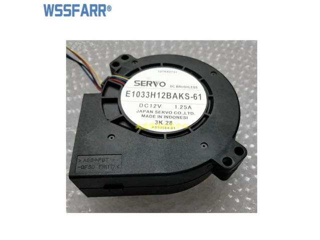 For Servo E1033H12BAKS-61 DC 12V 1.25A 97x97x33mm 4-Wire Server Cooling Fan