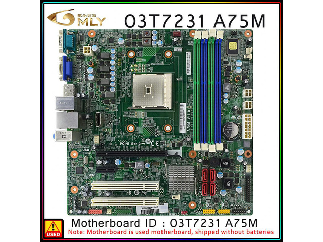 A75M Motherboard brand 03T7231 3T723 CFM2D3M Mainboard support FM2