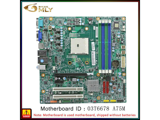Motherboard 03T6678 Uses A75 Chipset, A75M motherboard Supports APU On Socket FM1 4 DDR3 32GB