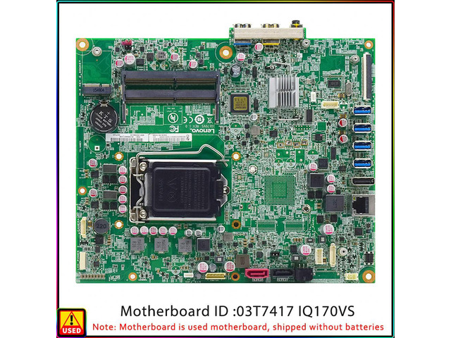 Working Desktop Motherboard for M900Z 03T7146 03T7417 IQ170VS REV1.0 System Board Fully Tested