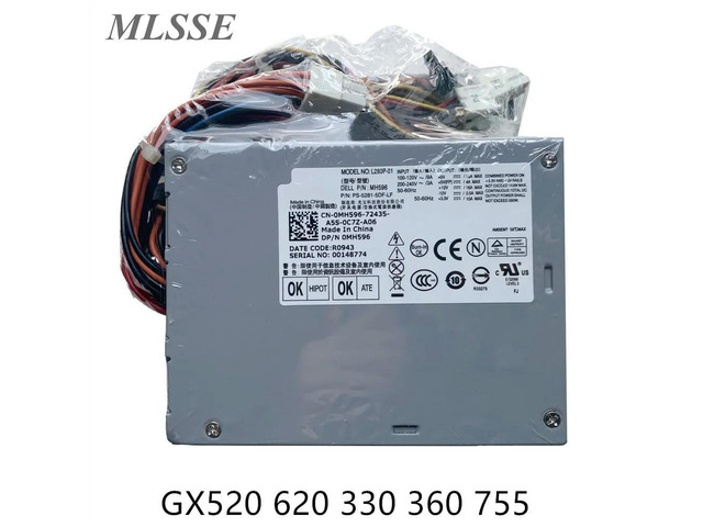 For OptiPlex GX520 620 330 360 755 Power Supply 280W H280P-00 H280P-01 L280P-00 L280P-01 0MC638 24+4+4PIN