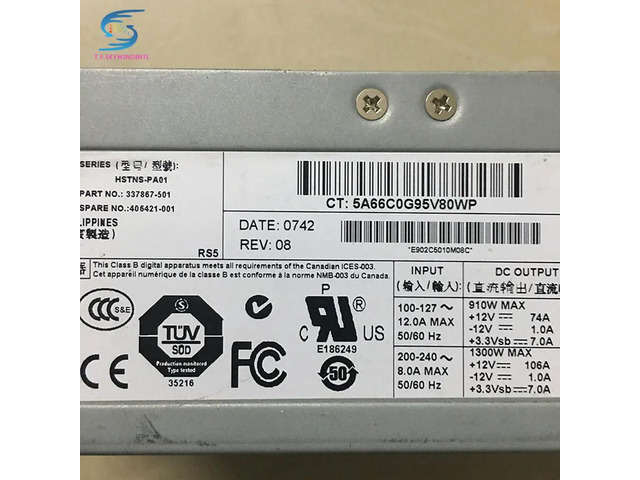 Free Ship,1300w Server Power Supply 406421-001 337867-501 For DL580G3 580G4 ML570G3/570G4