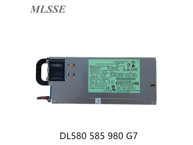 1200W For DL580 585 980 G7 Server Power Supply 570451-101 579229-001 570451-001 DPS-1200FB-1 A PSU GPU PSU