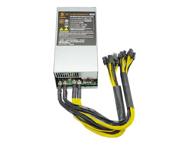 High-Efficiency PSU 1800W Power Supply 6PIN*10 Support Antminer S9 T9 A7 D3 L3 BTC Miner Power