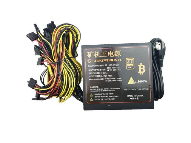 Free Ship 1600W Power Supply For Asic Bitcoin Miner Pico Psu100V 110v 220v Antminer PSU 1600w Max 1800w For Worldwide ATX Power