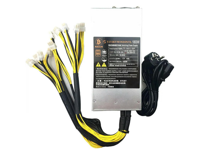Bitmain Antminer 2U 1800w Power Supply For Antminer S9 S7 L3 D3 Crypto Mining 12v 1800 PSU for Mining RIG APW3-12-1600 PSU 1800W