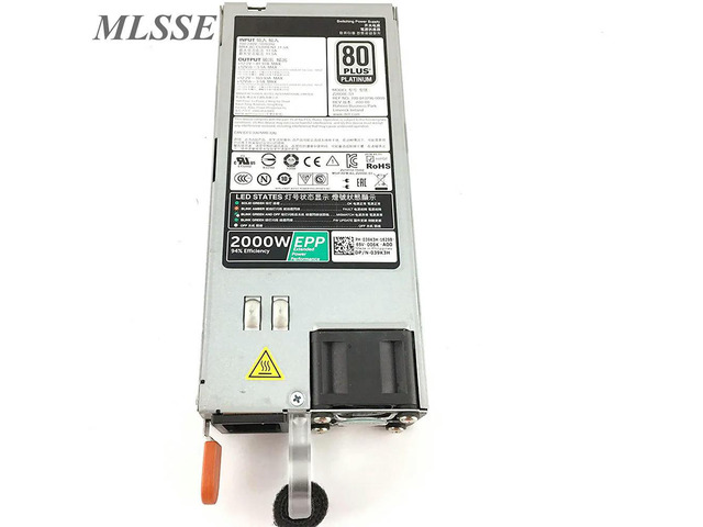 For R830 T630 2000W Server Power Supply Z2000E-S1 039K3H