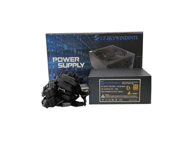 1800W ATX Computer Desktop Pc Power Supply 1800W Switching Psu For 6 GPU 110V 220V Mining Miner Btc Bitcoin Machine Supplies
