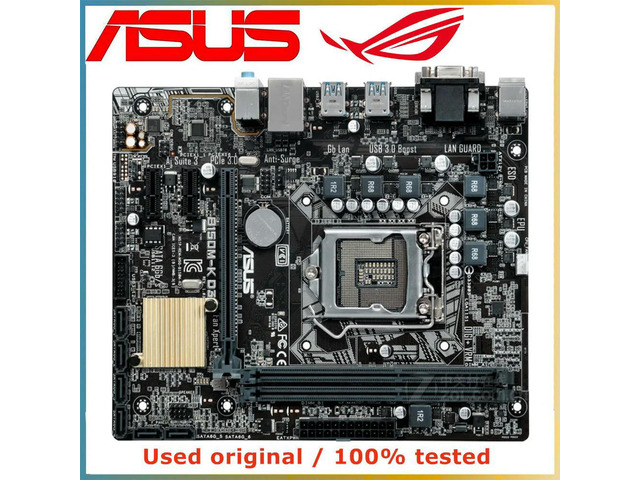 For B150M-K D3 Motherboard LGA 1151 DDR3 16G For B150 Desktop Mainboard SATA III PCI-E 3.0 X16