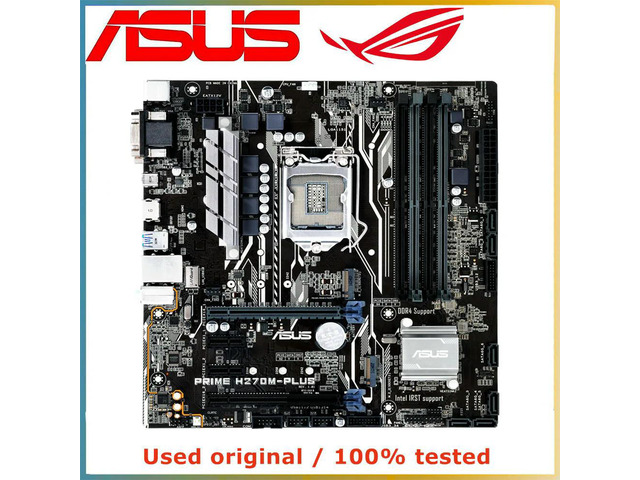 For PRIME H270M-PLUS M-ATX Computer Motherboard LGA 1151 DDR4 64GB For H270 Desktop Mainboard M.2 NVME PCI-E 3.0 X16