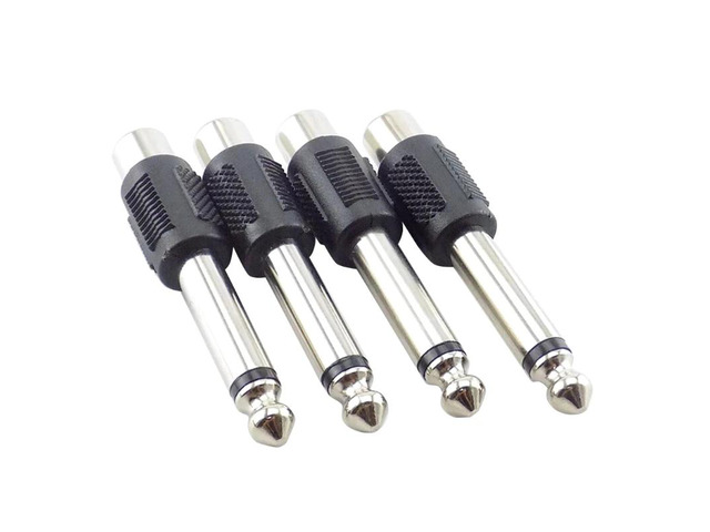 1/4in 6.35mm Male Plug to RCA Female Jack Speaker Connector RCA Plug Adapter to Stereo Jack 6.3 MM Male Plug Microphone