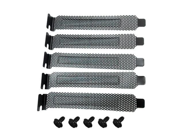 5Pcs PCI Slot Cover Dust Filter Blanking Plate Hard Steel With Screws Desktop PC Case Bezel Bit Expansion Plug-In