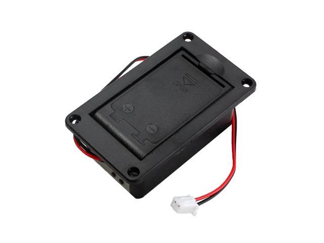 For Active Bass Guitar Pickup 9V Boxs 9 volts Holder/Case/Compartment Cover with 2 Pin Plug and Cable Contacts