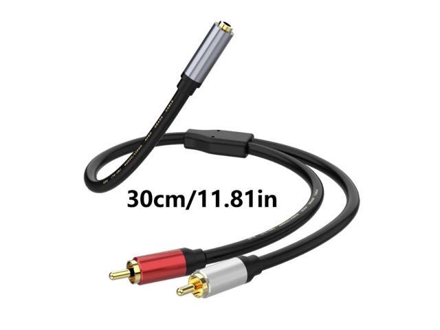 Stereo 3.5 RCA Y Cable 2RCA Male to 3.5mm Female AUX Jack Adapter Audio Cord for Computer MP3 Phone Speaker Home Theater DVD