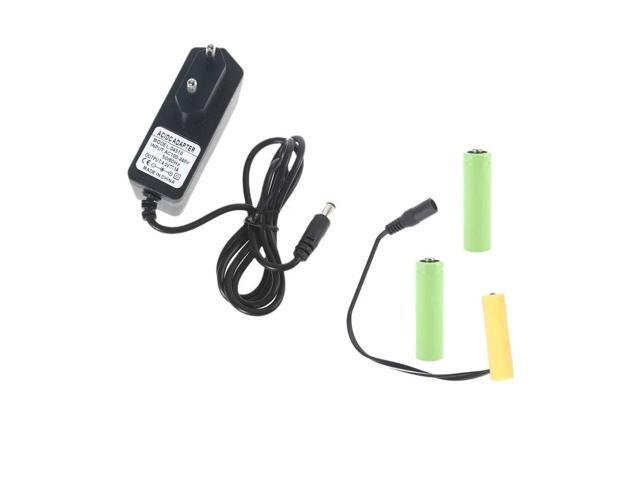 AA Batteries Power Supply Adapter Cable Eu standard plug Eliminators Cord Replacement 3pcs 1.5V LR6 AA for LED