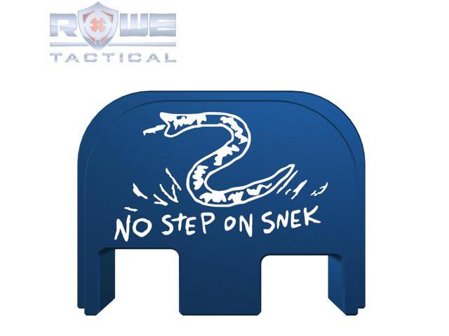 Rowe Tactical Rear Slide Cover Plate for Glock Gen 1-5 - Blue No Step On Snek - for Glock G17 G19 G21 G22 G23 G24 G26 G27 G29 G30 G31 G32 G33 G34...