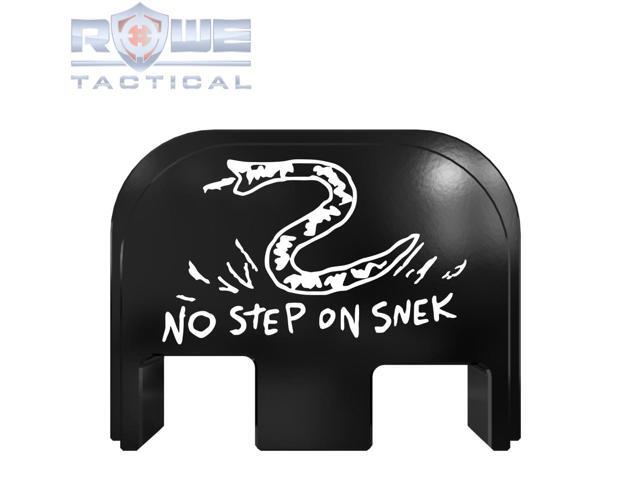 Rowe Tactical Rear Slide Cover Plate for Glock Gen 1-5 - Black No Step On Snek - for Glock G17 G19 G21 G22 G23 G24 G26 G27 G29 G30 G31 G32 G33 G34...