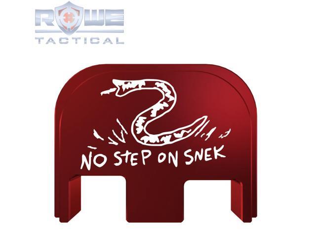 Rowe Tactical Rear Slide Cover Plate for Glock Gen 1-5 - Red No Step On Snek - for Glock G17 G19 G21 G22 G23 G24 G26 G27 G29 G30 G31 G32 G33 G34...