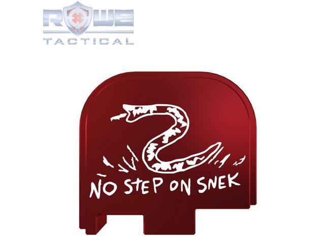 Rowe Tactical Rear Slide Cover Plate for Glock G43 G43x G48 - Red - No Step On Snek