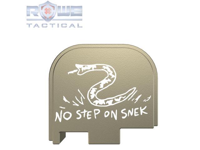 Rowe Tactical Rear Slide Cover Plate for Glock G43 G43x G48 - FDE - No Step On Snek