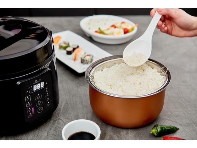 Yum Asia Kumo YumCarb Rice Cooker with Ceramic Bowl and Advanced Fuzzy Logic, (5.5 Cups, 1 Litre), 5 Rice Cooking Functions, 3 Multicooker...