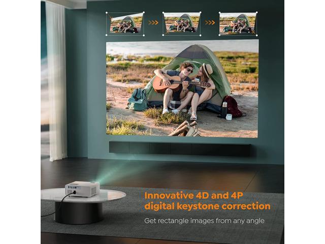 YABER Pro Y9 5G WiFi Bluetooth Projector, 13000LM 420 ANSI Native 1080P Projector 4K Support, Outdoor Movie Projector with Screen, Max 500' 4P/4D...