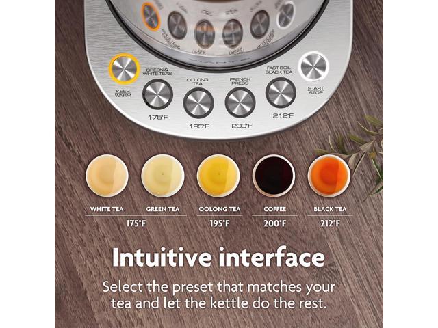 Vianté Electric Kettle With Infuser For Loose Leaf. Hot Tea Maker With Temperature Control And Automatic Shut Off. Tea Kettle With Brewing...