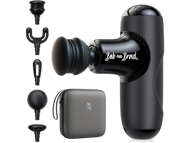 Bob and Brad Q2 Mini Deep Tissue Percussion Massage Gun, Ultra Small & Quiet Muscle Massage Gun for Muscle Recovery with Carry Case