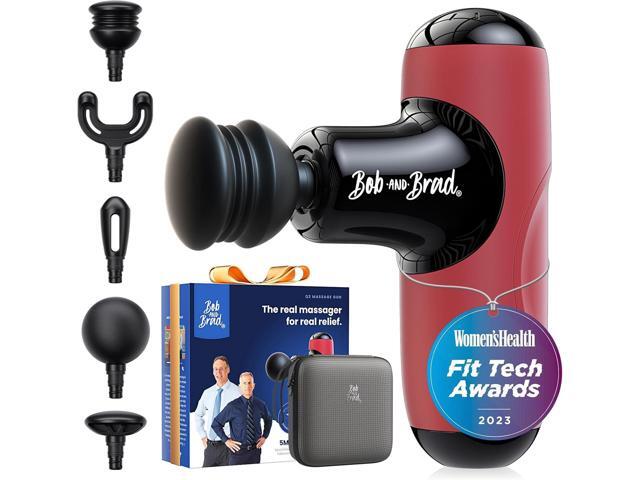 BOB AND BRAD Q2 Mini Deep Tissue Portable Percussion Muscle Massager Gun (Brand New), Muscle Massage Gun with Carry Case for On The Go Usage Red