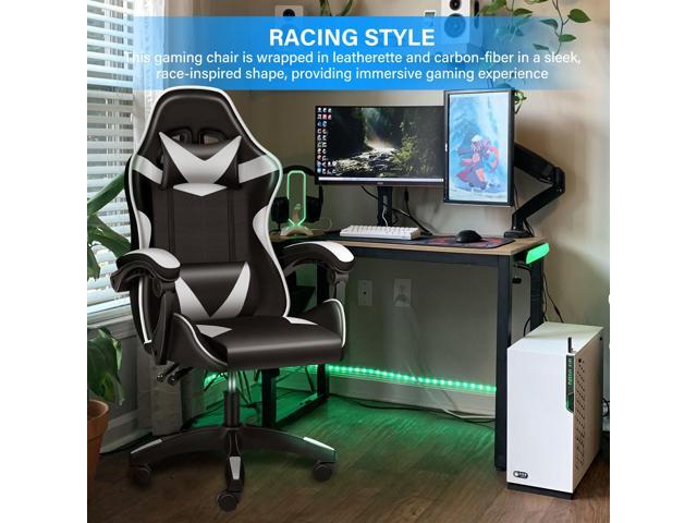 steelway Gaming Chair Office Chair Desk Chair Computer Chair, Cheap Gaming Chair for Adults, Racing Gamer Chair with Massage Lumbar Support,...