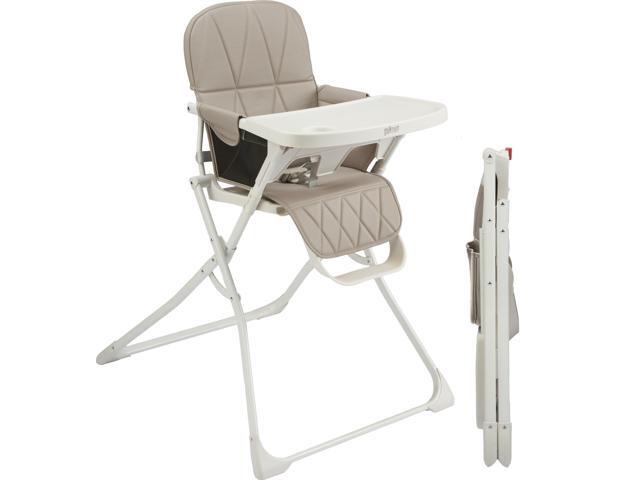 Primo PopUp Folding High Chair - Folds Flat to Store Easily, Travel and Stowable Folding High Chair, Taupe