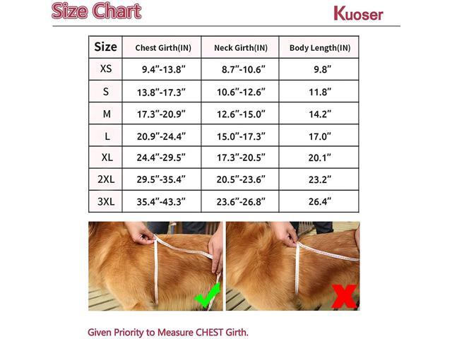 Kuoser Dog Coats Dog Jackets Waterproof Coats for Dogs Windproof Cold Weather Coats Small Medium Large Dog Clothes Reversible British Style Plaid...