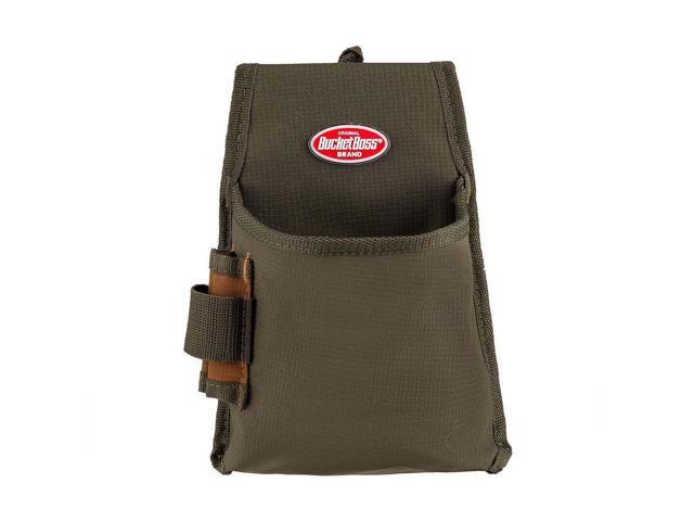 bucket boss fastener tool pouch with flapfit in brown, 54160